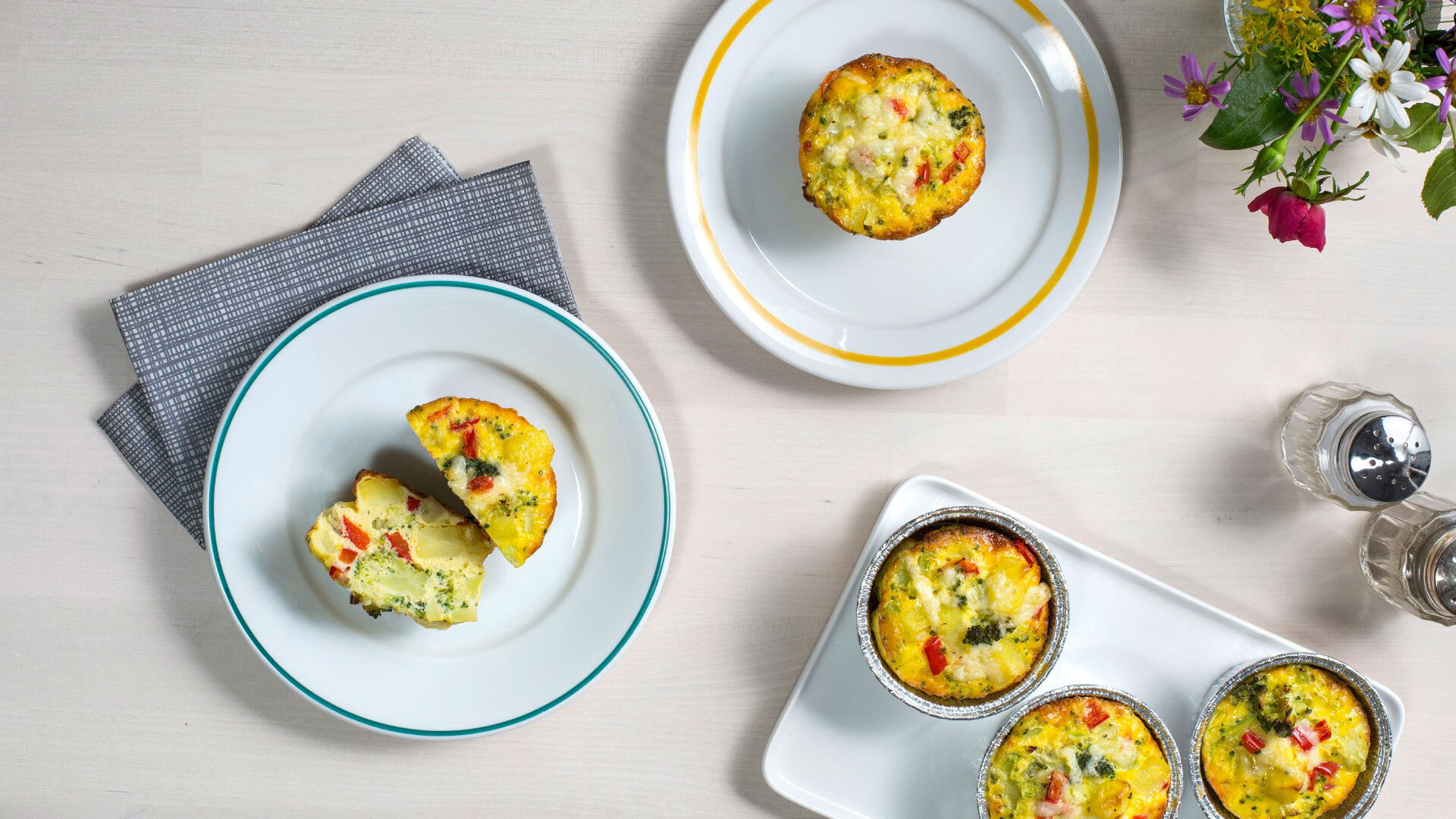 Eggemuffins med potet og brokkoli