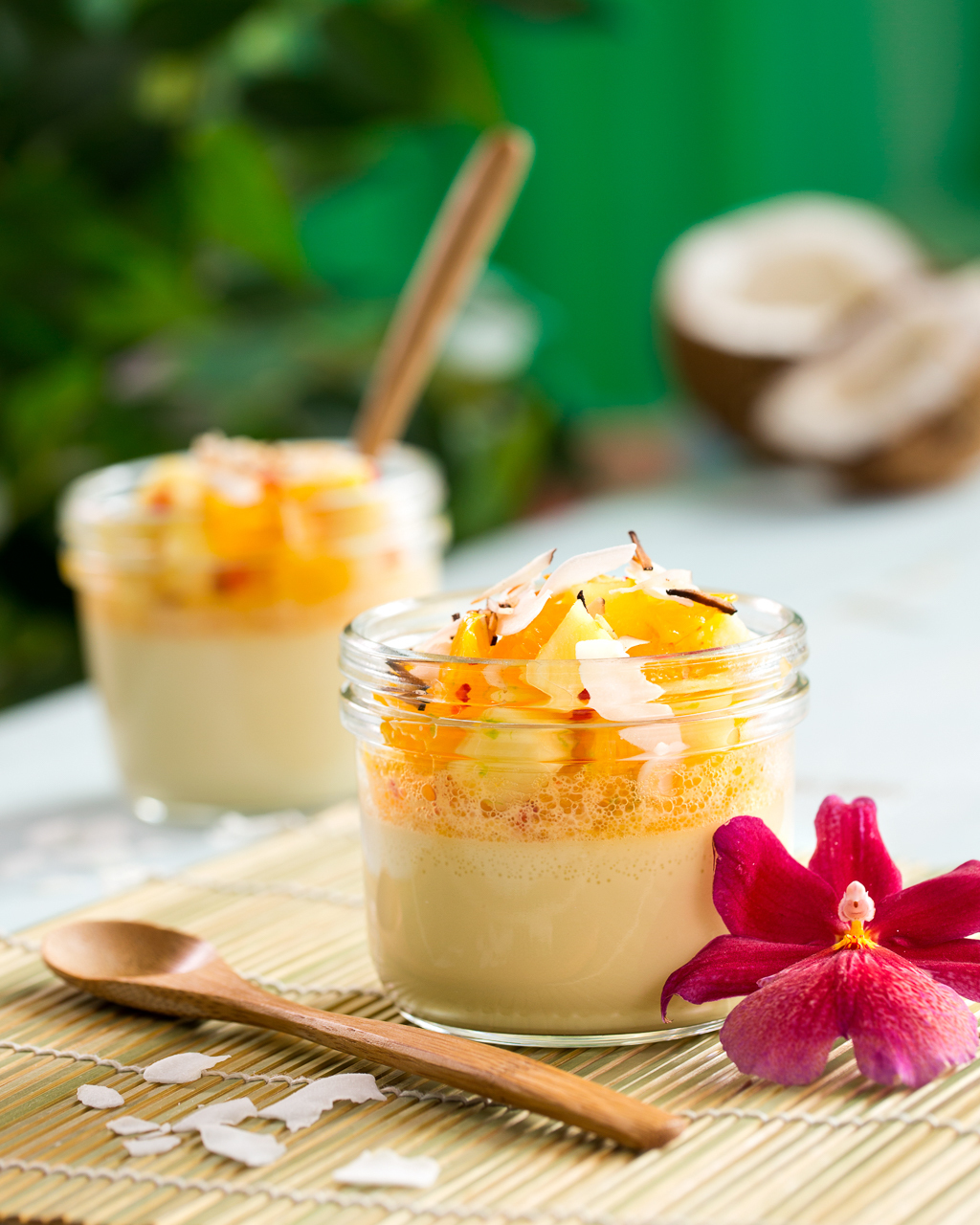 Hawaii - Kokospudding med frisk salsa