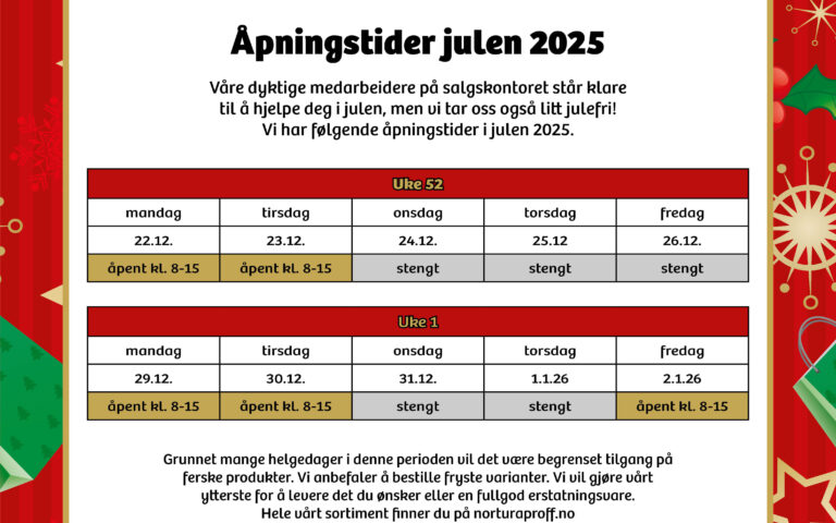 Åpningstider kundesenter julen 2025 1080x1080