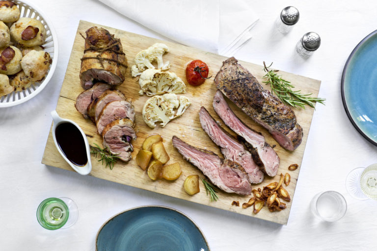 Sharingplate med lam bogstek og lam entrecôte