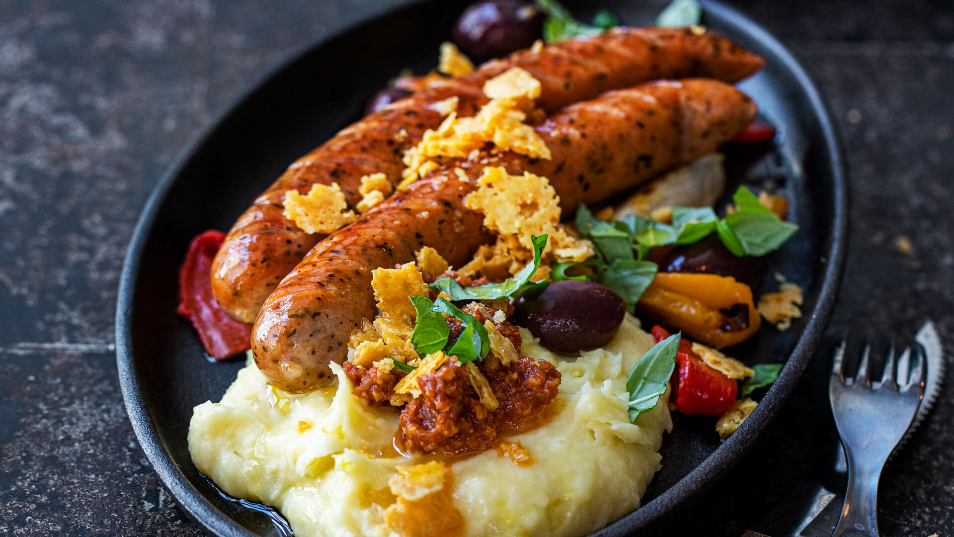 BBQ Italienskinspirert bangers and mash med salsiccia 1