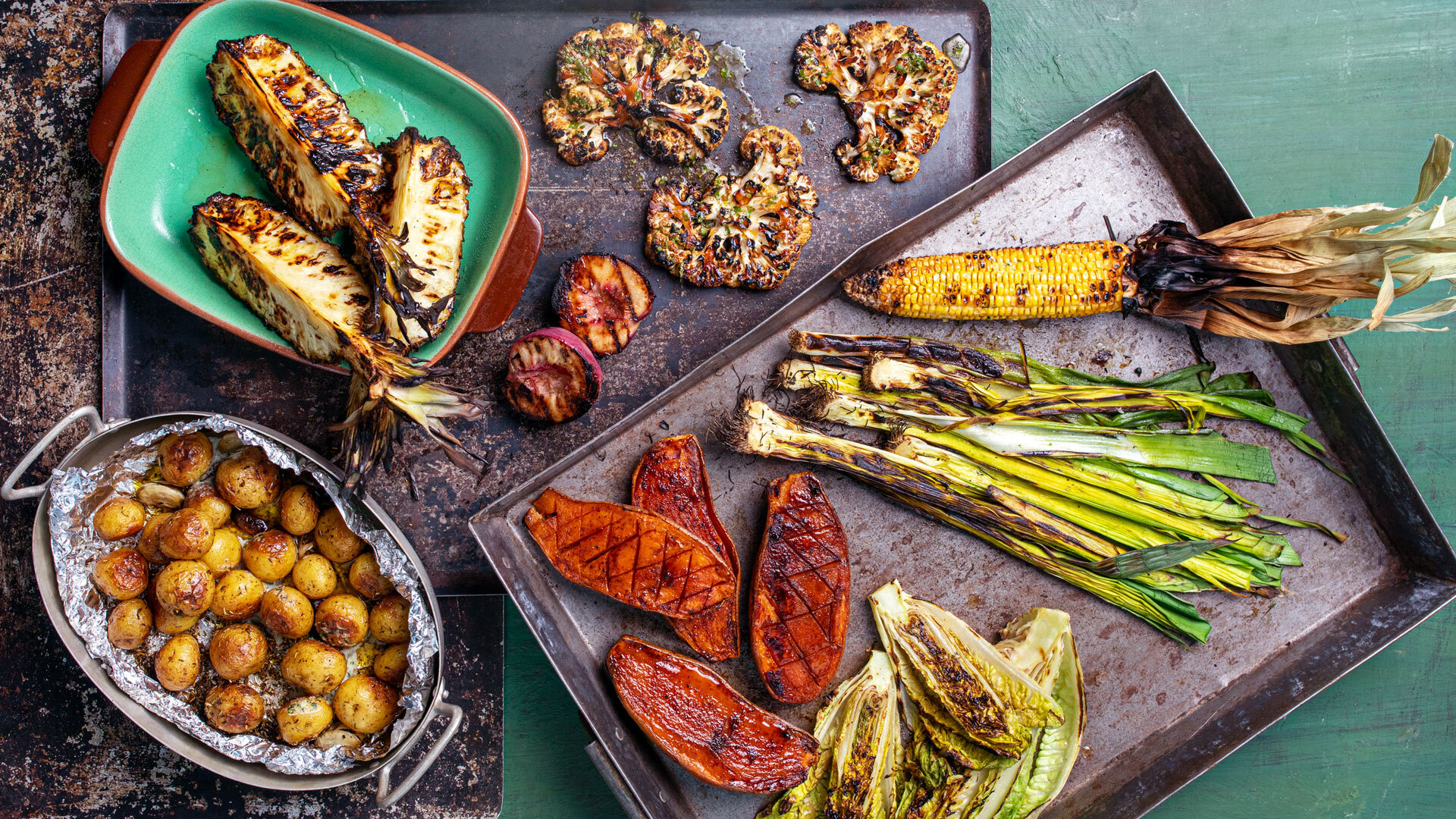 BBQ grillede grønnsaker
