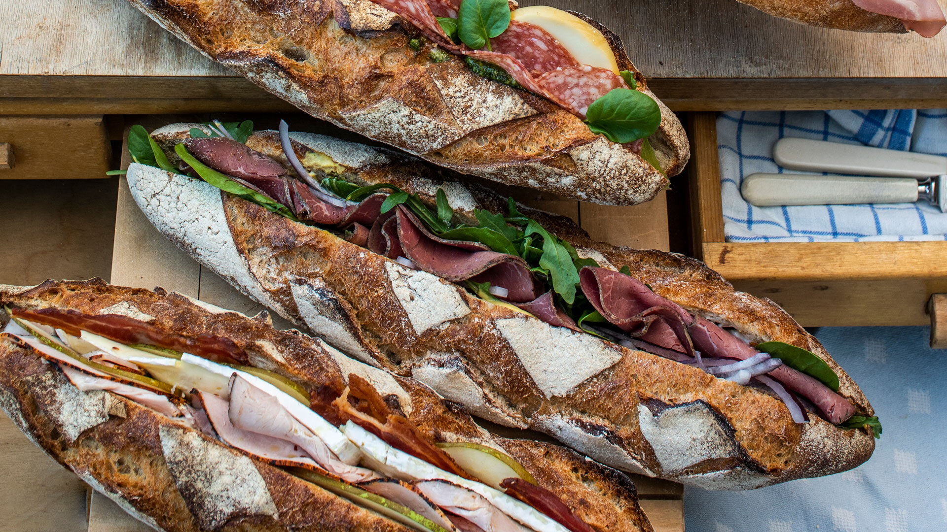 Bakerifristelser Baguetter roastbiff