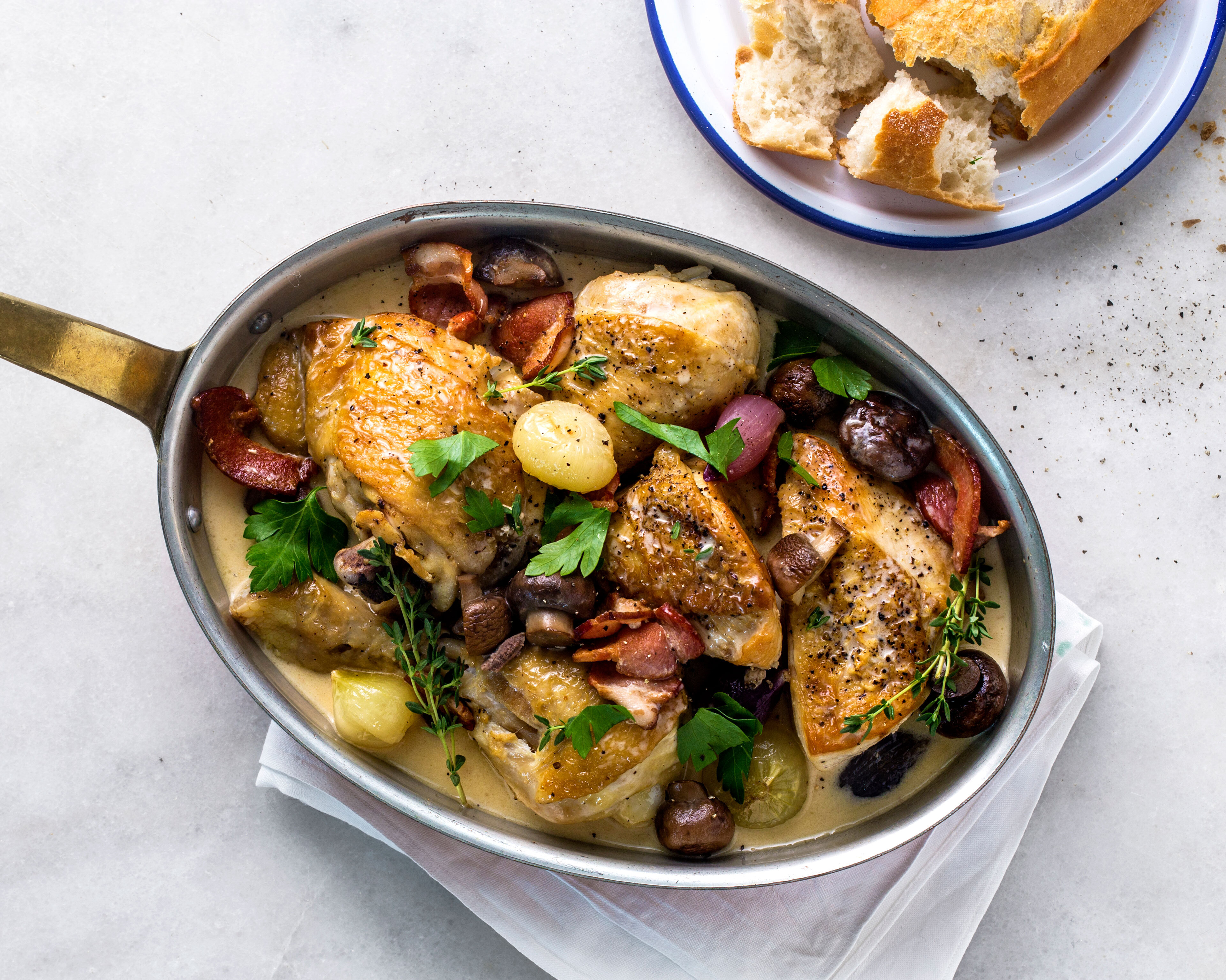 Coq au riesling med Livèchekylling