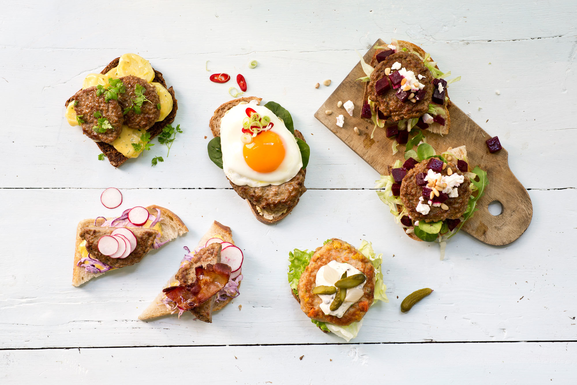 Karbonadesmørbrød på 5 ulike måter