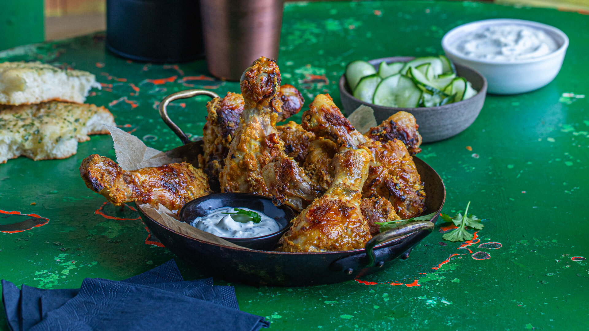Indiske tandoori inspirerte Kyllinglårklubber