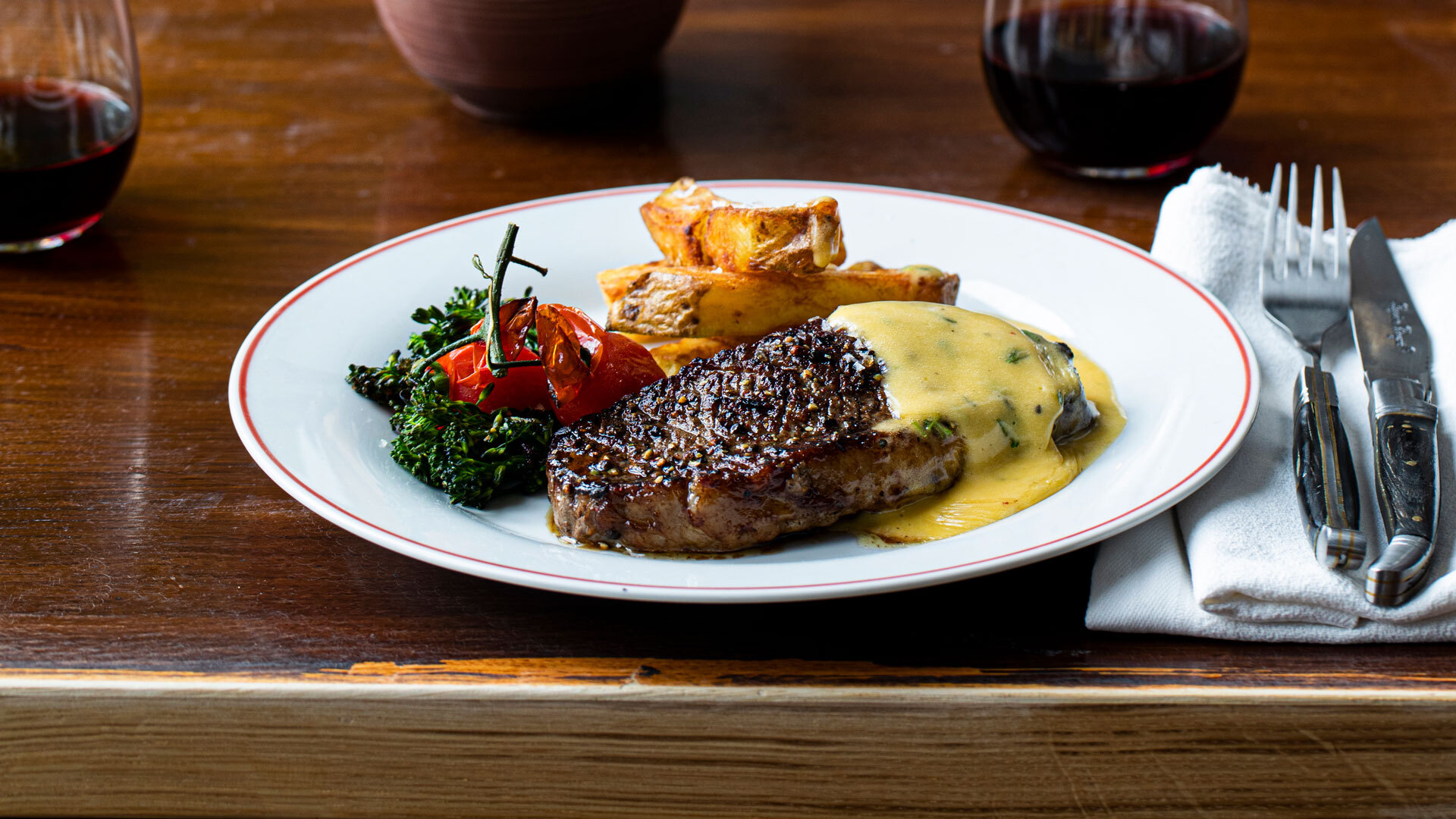 Klassisk fransk steak au poivre 4