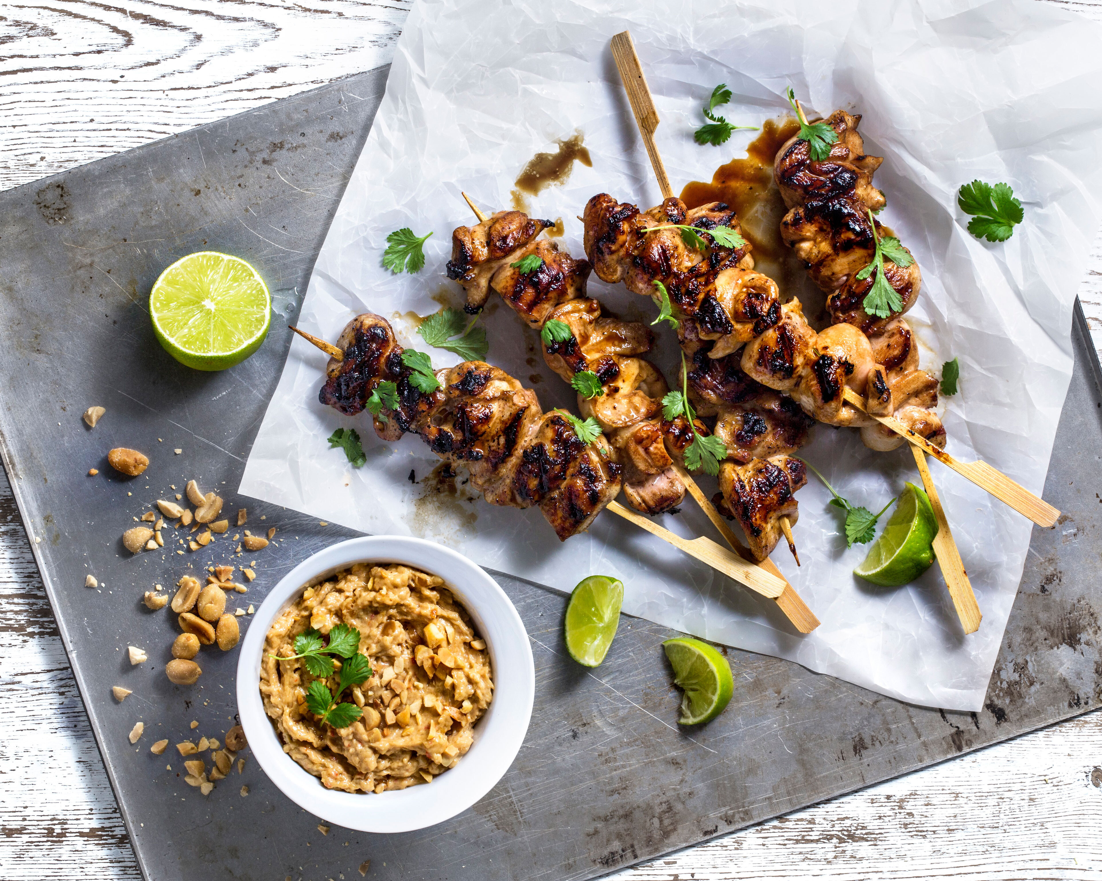 Livèchekylling satay
