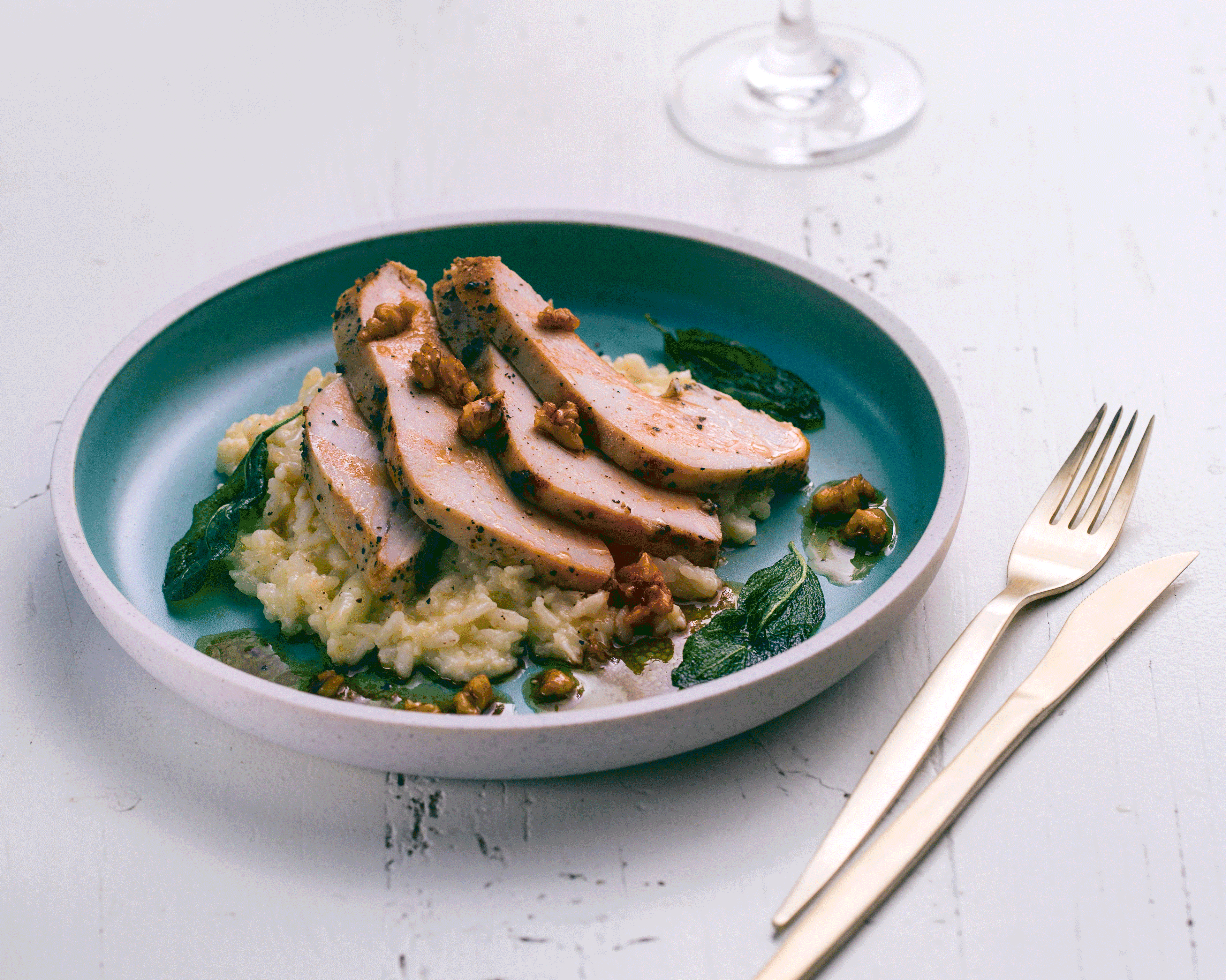 Kalkunfilet med blomkålrisotto