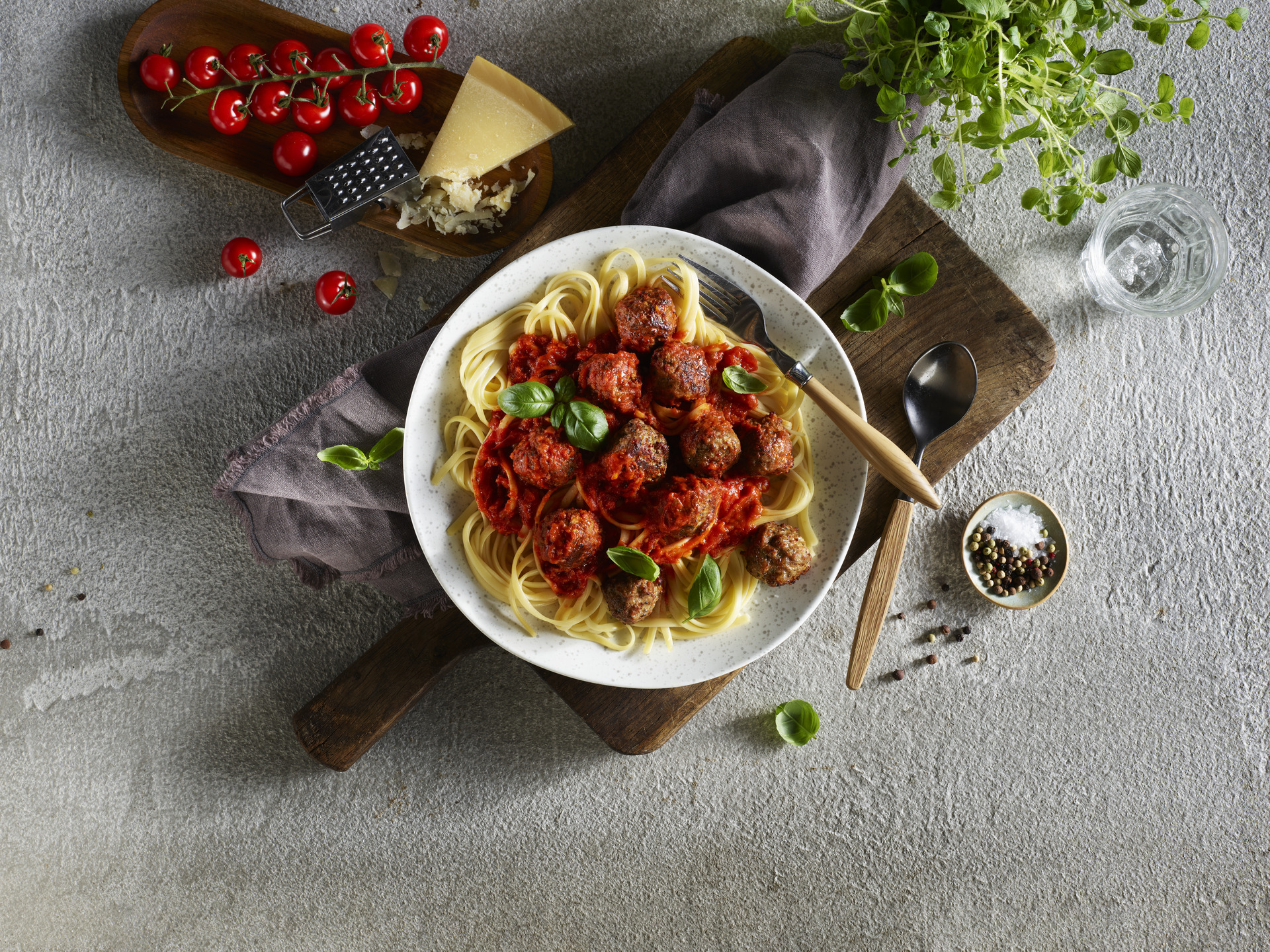 Slakterens beste italienske kjottboller med pasta no036095