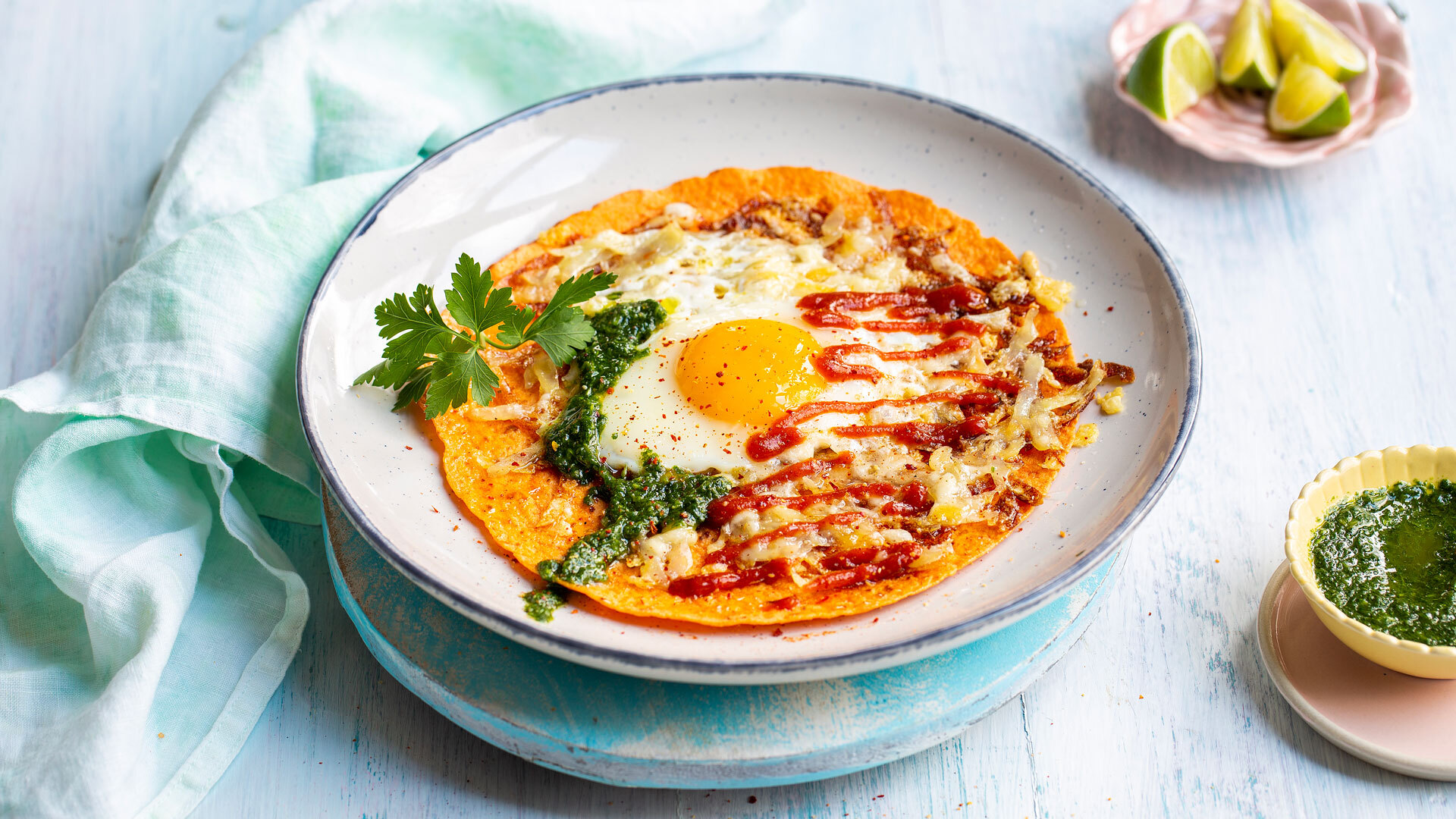 Tortilla med egg og røstipotet