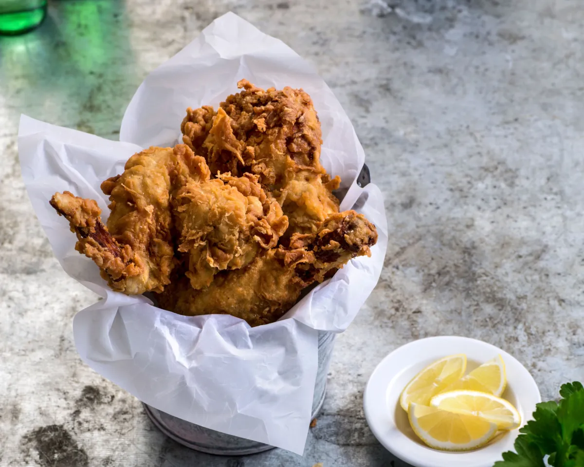Triple coated fried chicken av Livèchekylling