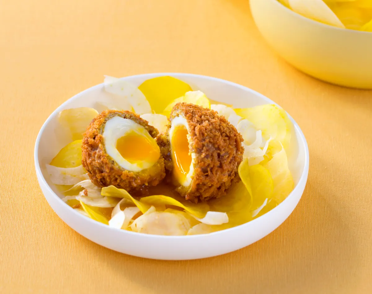Skotske egg med betesalat