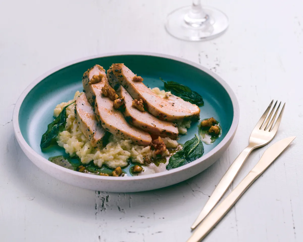 Kalkunfilet med blomkålrisotto