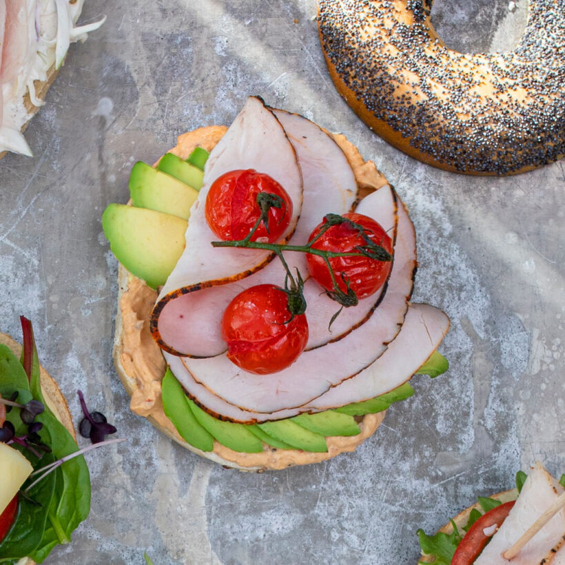 Bakerifristelser Bagels kalkunpålegg kalkunfilet