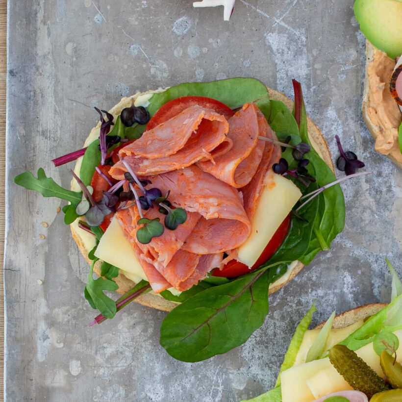Bakerifristelser Bagels kalkunpålegg krydderskinke