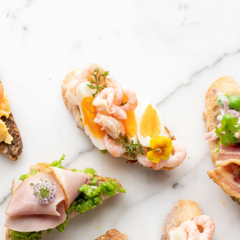 Bakerifristelser Snitter egg og reker