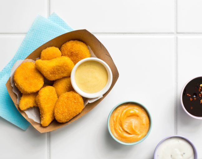 Nuggets med 4 ulike dipsauser
